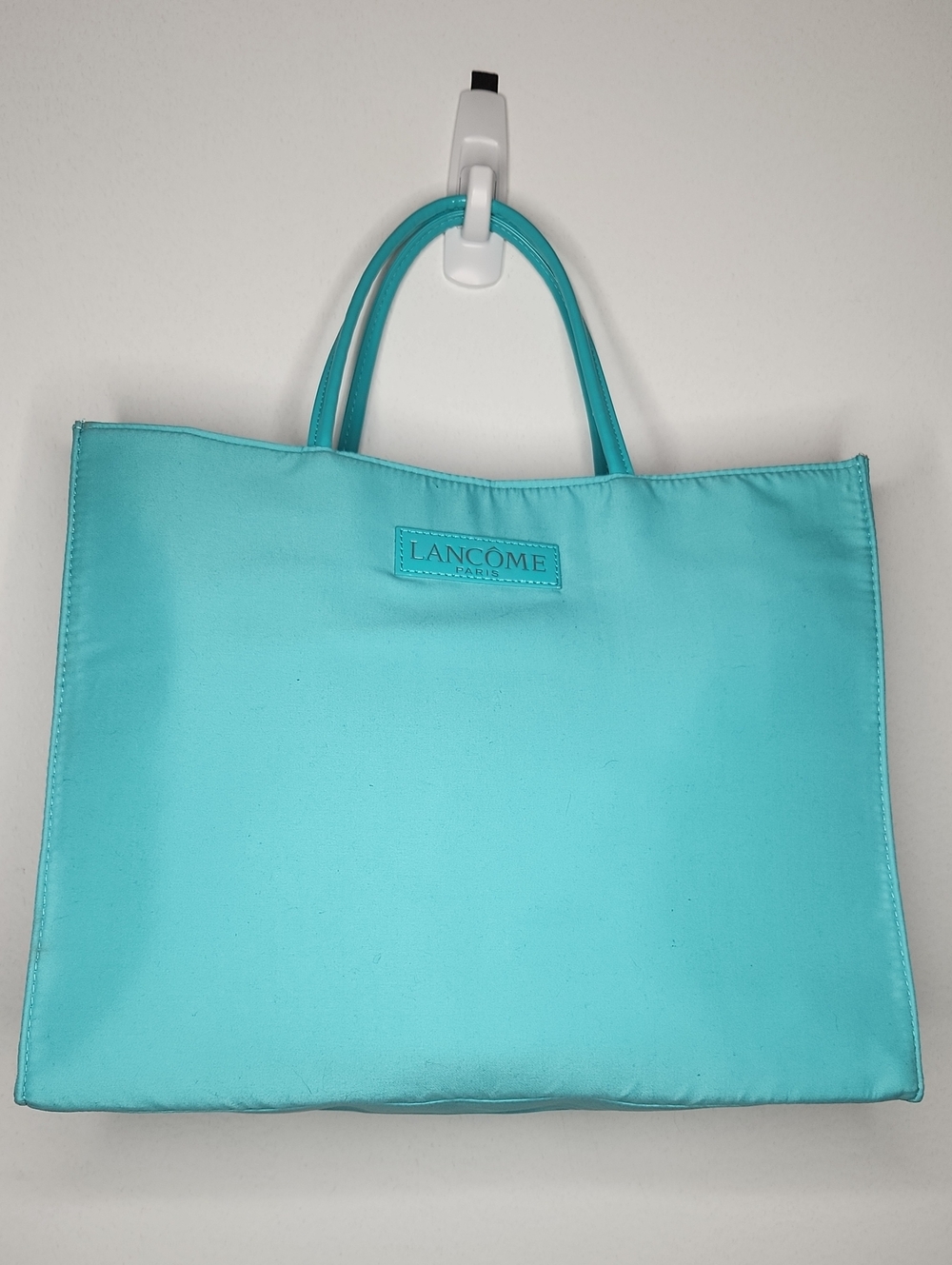 Lancôme Aqua structured tote, polka dot lining. Preloved item sold as is